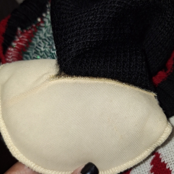 Vtg Nutcracker Ugly Christmas Sweater Tree Presents Snowflake Bell Sz L *Stain - Picture 10 of 10